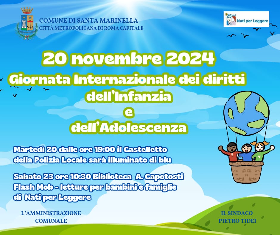 GIORNATA INTERNAZIONALE DEI DIRITTI INFANZIA E DELL'ADOLESCENZA